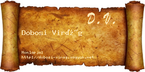 Dobosi Virág névjegykártya