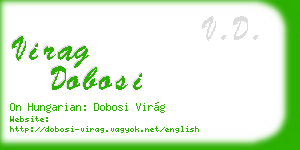 virag dobosi business card